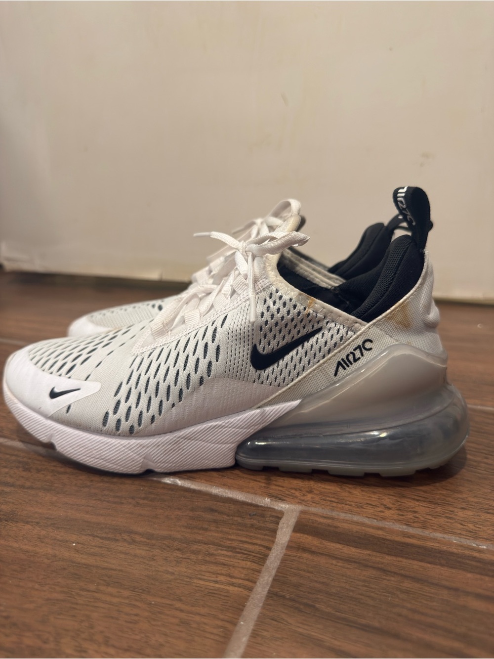 Nike Women’s Air Max 270 Sneakers - White/Black/Gray - Picture 3 of 8